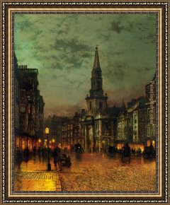London Framed Paintings - Blackman Street London by John Atkinson Grimshaw