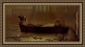 The Lotus Soul Framed Paintings - The lotus gatherers by John Atkinson Grimshaw