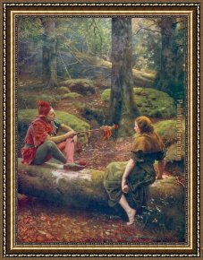 Brazilian Forest Framed Paintings - In the Forest of Arden by John Collier