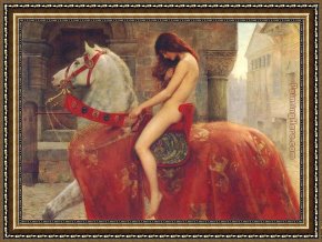 John Constable Framed Paintings - Lady Godiva by John Collier
