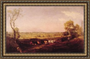 John Constable Framed Paintings - Dedham Vale Morning by John Constable