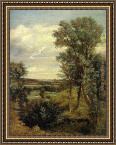 John Constable Framed Paintings - Dedham Vale of 1802 by John Constable