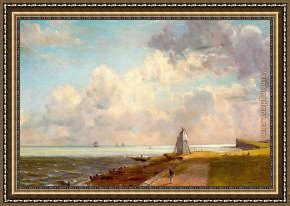 John Constable Framed Paintings - Harwich Lighthouse by John Constable