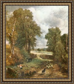 John Constable Framed Paintings - The Cornfield of 1826 by John Constable