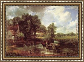 John Constable Framed Paintings - The Haywain 1821 by John Constable