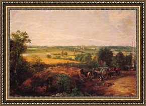 John Constable Framed Paintings - View of Dedham by John Constable