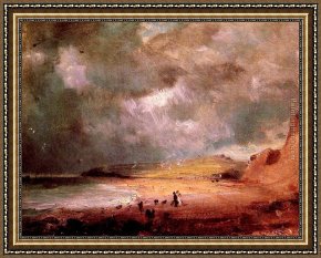 John Constable Framed Paintings - Weymouth Bay by John Constable