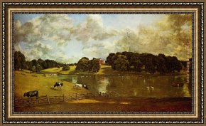 John Constable Framed Paintings - Wivenhoe Park Essex by John Constable