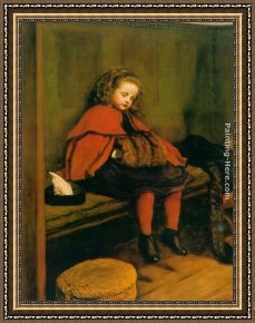 The Vision After The Sermon Framed Paintings - My Second Sermon by John Everett Millais