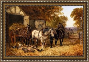 The Hay Wain Framed Paintings - The Hay Cart by John Frederick Herring, Jnr
