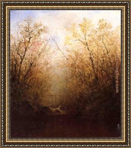 Genesis The Fall And Expulsion From Paradise The Original Sin Framed Paintings - Bash Bish Falls II by John Frederick Kensett
