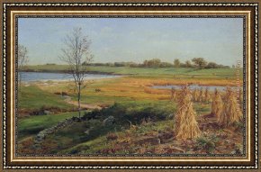 Autumn Rhythm Number 30 Framed Paintings - Connecticut Shoreline in Autumn by John Frederick Kensett