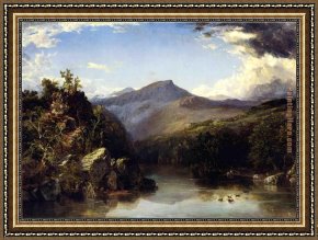 Landscape Framed Paintings - Landscape by John Frederick Kensett