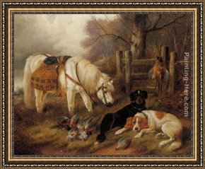 Gifford Framed Paintings - At The End of a Days Sport by John Gifford