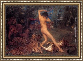 Leda And The Swan Framed Paintings - Orpheus by John Macallan Swan