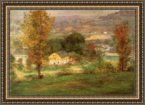 The Valley of Peace Framed Paintings - In the Whitewater Valley by John Ottis Adams