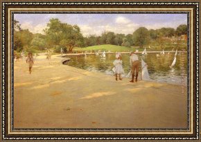 Sargent Framed Paintings - A Morning Walk by John Singer Sargent