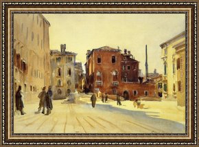 Sargent Framed Paintings - Campo Dei Gesuiti by John Singer Sargent