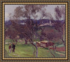 Sargent Framed Paintings - Olive Trees Corfu by John Singer Sargent