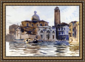 Sargent Framed Paintings - Palazzo Labbia Venice by John Singer Sargent