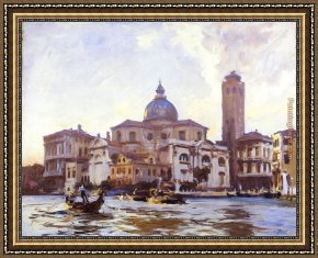 Sargent Framed Paintings - Palazzo Labia and San Geremia Venice by John Singer Sargent