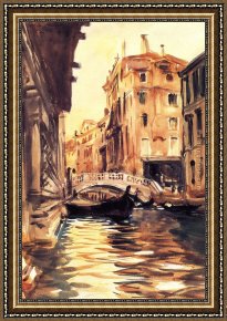 Sargent Framed Paintings - Ponte della Canonica by John Singer Sargent