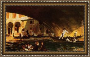 The Rialto Framed Paintings - The Rialto by John Singer Sargent