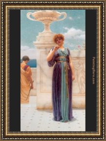 Engagement Framed Paintings - The Engagement Ring by John William Godward