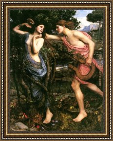 Allegory of May Triumph of Apollo Framed Paintings - Apollo and Daphne by John William Waterhouse