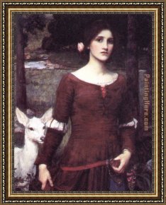 The Lady of Shalott Framed Paintings - The Lady Clare by John William Waterhouse
