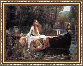 John Constable Framed Paintings - The Lady of Shalott by John William Waterhouse