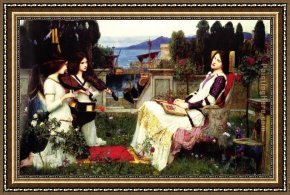 Vue De Saintes Maries 1888 Framed Paintings - waterhouse Saint Cecilia by John William Waterhouse