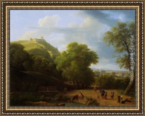 East Bergholt Rectory Framed Paintings - View of Carpentras from the East by Joseph Bidauld