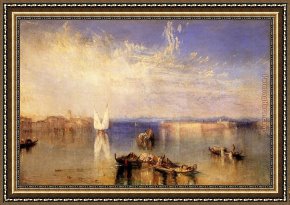Venice Twilight Framed Paintings - Campo Santo Venice by Joseph Mallord William Turner