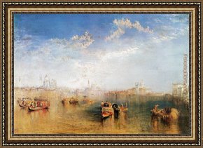 A View of Santa Maria Della Salute, Venice Framed Paintings - Giudecca la Donna della Salute and San Georgio by Joseph Mallord William Turner
