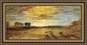 Deer Park Framed Paintings - Petworth Park Tillington Church in the Distance by Joseph Mallord William Turner