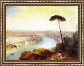 The Colosseum Rome Framed Paintings - Rome from Mount Aventine by Joseph Mallord William Turner