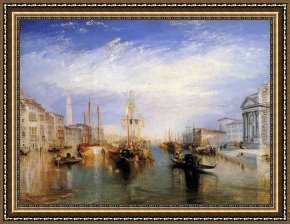 Venice Twilight Framed Paintings - The Grand Canal Venice by Joseph Mallord William Turner