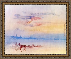 East Bergholt Rectory Framed Paintings - Venice Looking East from the Guidecca Sunrise by Joseph Mallord William Turner