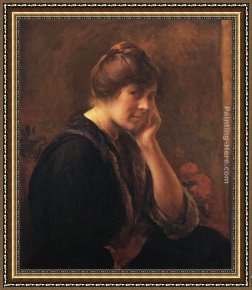 Card Player Framed Paintings - The Guitar Player by Joseph Rodefer de Camp
