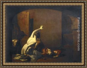 Romeo And Juliet Framed Paintings - Romeo and Juliet by Joseph Wright of Derby