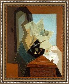 The Painter's Honeymoon Framed Paintings - The Painter's Window by Juan Gris