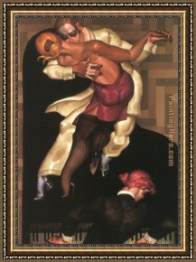 Dance Framed Paintings - Dance on Black Piano by Juarez Machado