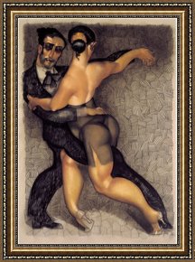 The Passion of Music Framed Paintings - Passion Tango by Juarez Machado