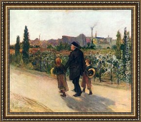 The Lotus Soul Framed Paintings - All Souls' Day by Jules Bastien-Lepage