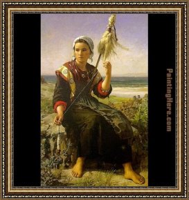 Rest Framed Paintings - The Rest of the Haymakers by Jules Breton