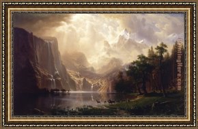 Among The Sierra Nevada Mountains California Framed Paintings - Albert Bierstadt   Among the Sierra Nevada, California by Kirill