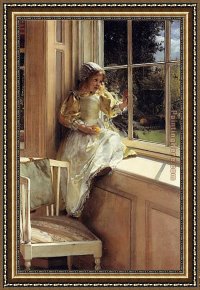 The Lady of Shalott Framed Paintings - Sunshine by Lady Laura Teresa Alma-Tadema