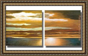 Landscape Framed Paintings - Dan Werner Reflections on the Sea by landscape