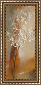 Orchid Framed Paintings - Misty Orchids I by Lanie Loreth